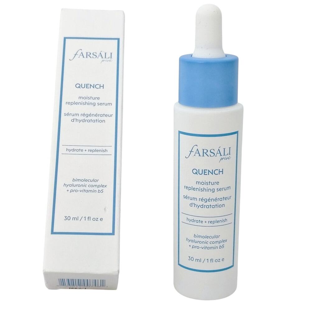 Farsali Quench Moisture Replenishing Serum Hydrate  Hyaluronic Complex 1 oz.